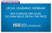 Picture of Legal Learning Webinar - Self-Storage Lien Sales: Do Them Right or Pay the Price