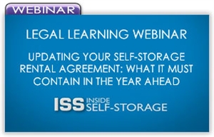 Picture of Legal Learning Webinar - Updating Your Self-Storage Rental Agreement: What It Must Contain in the Year Ahead