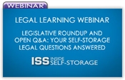 Picture of Legal Learning Webinar - Legislative Roundup and Open Q&A: Your Self-Storage Legal Questions Answered