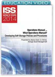 Picture of Operations Manual ... What Operations Manual? Developing Self-Storage Policies and Procedures