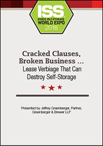 Picture of DVD - Cracked Clauses, Broken Business … Lease Verbiage That Can Destroy Self-Storage