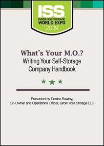 Picture of What’s Your M.O.? Writing Your Self-Storage Company Handbook